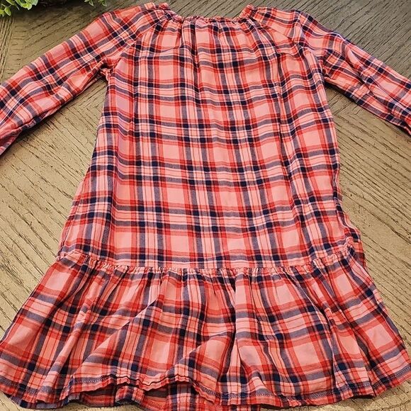Red and Blue Plaid Long Sleeve Dress Size 8 H&M - Picture 7 of 11